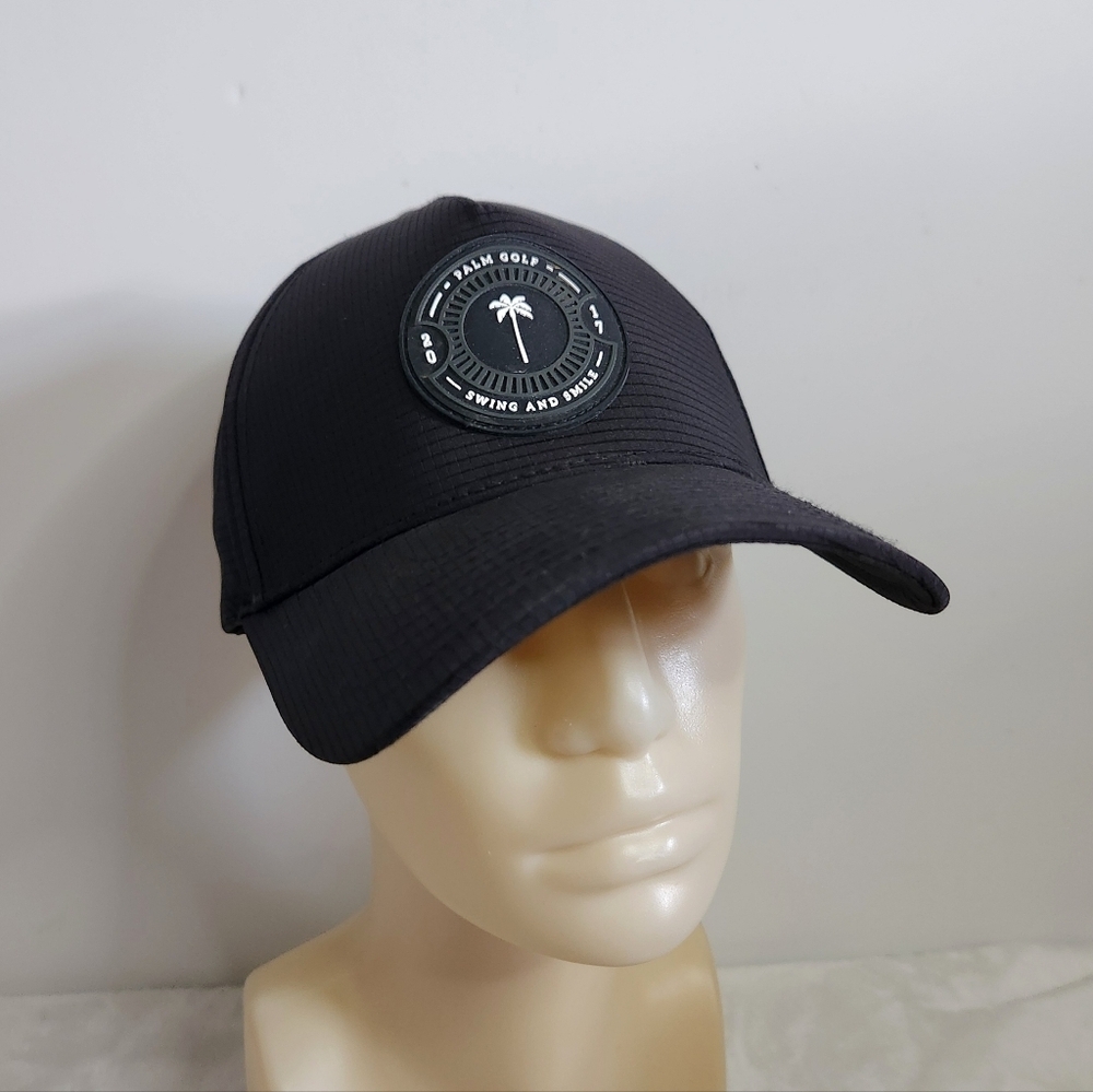 Palm Golf 2017 Swing And Smile Black Waterproof Snapback Hat Cap